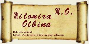 Milomira Olbina vizit kartica